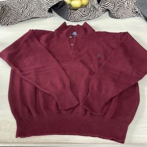 Ralph Lauren 3 bottom sweater, wine color.